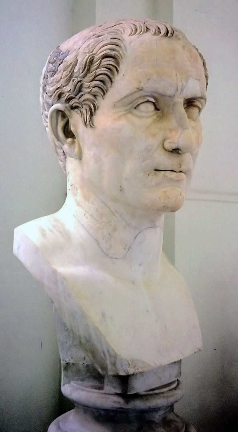 Büste von Gaius Julius Caesar im Archäologischen Nationalmuseum, Napoli (Quelle: Wikipedia, gemeinfrei)